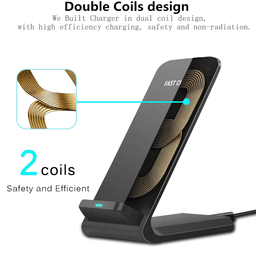 image-Qi Wireless Fast Charger Charging Pad Stand Dock For Samsung Galaxy