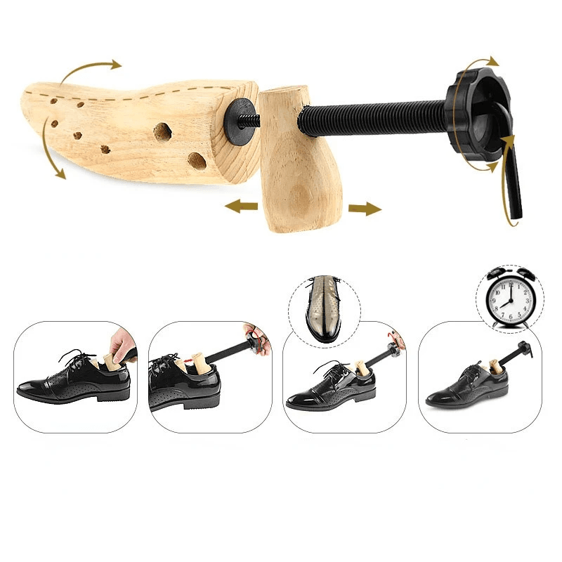 image-2-Way Wooden Adjustable Shoe Stretcher Expander Men Women Boot Size US