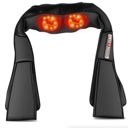 image-Shiatsu Back Neck and Shoulder Massager with Heat Deep Tissue 3D