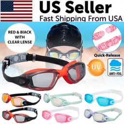 image-Clear Comfortable Swimming Goggles UV- Anti-Fog Swim Glasses Mirror
