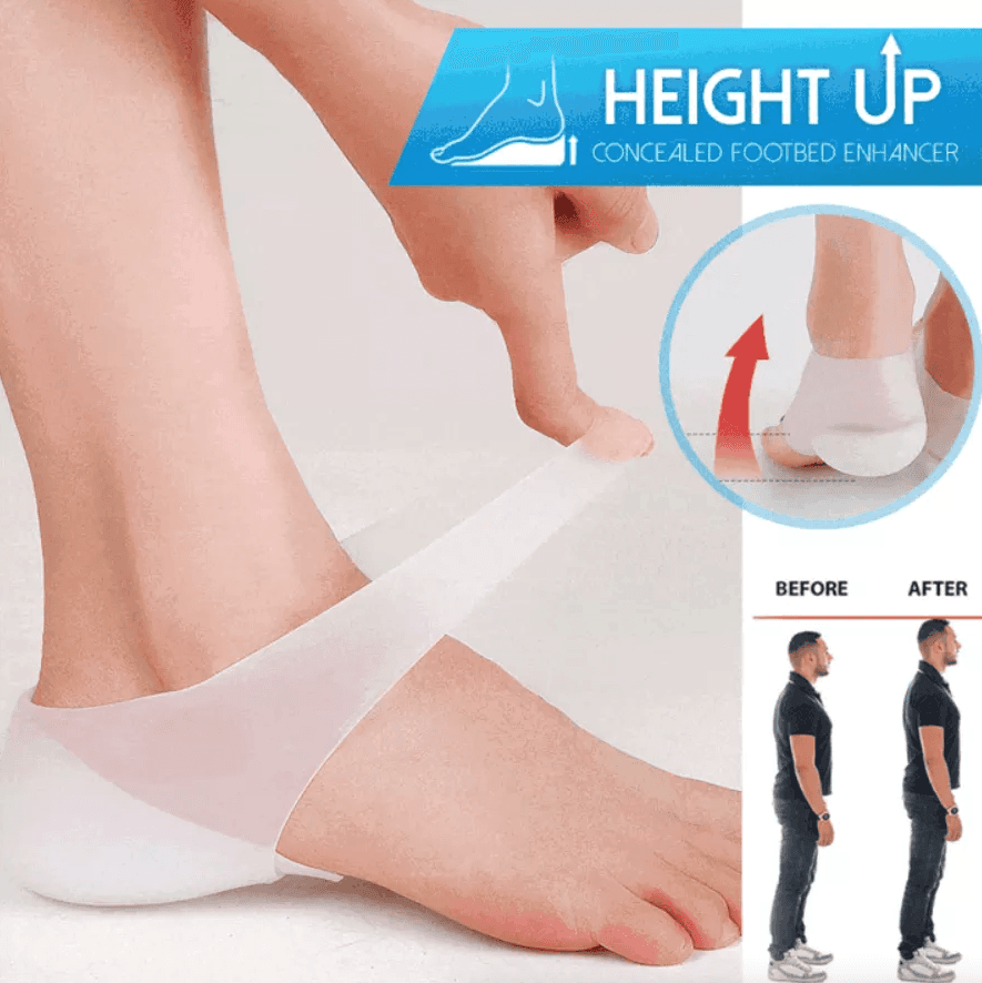 image-Concealed Footbed Enhancers Invisible Height Increase Silicone Insoles