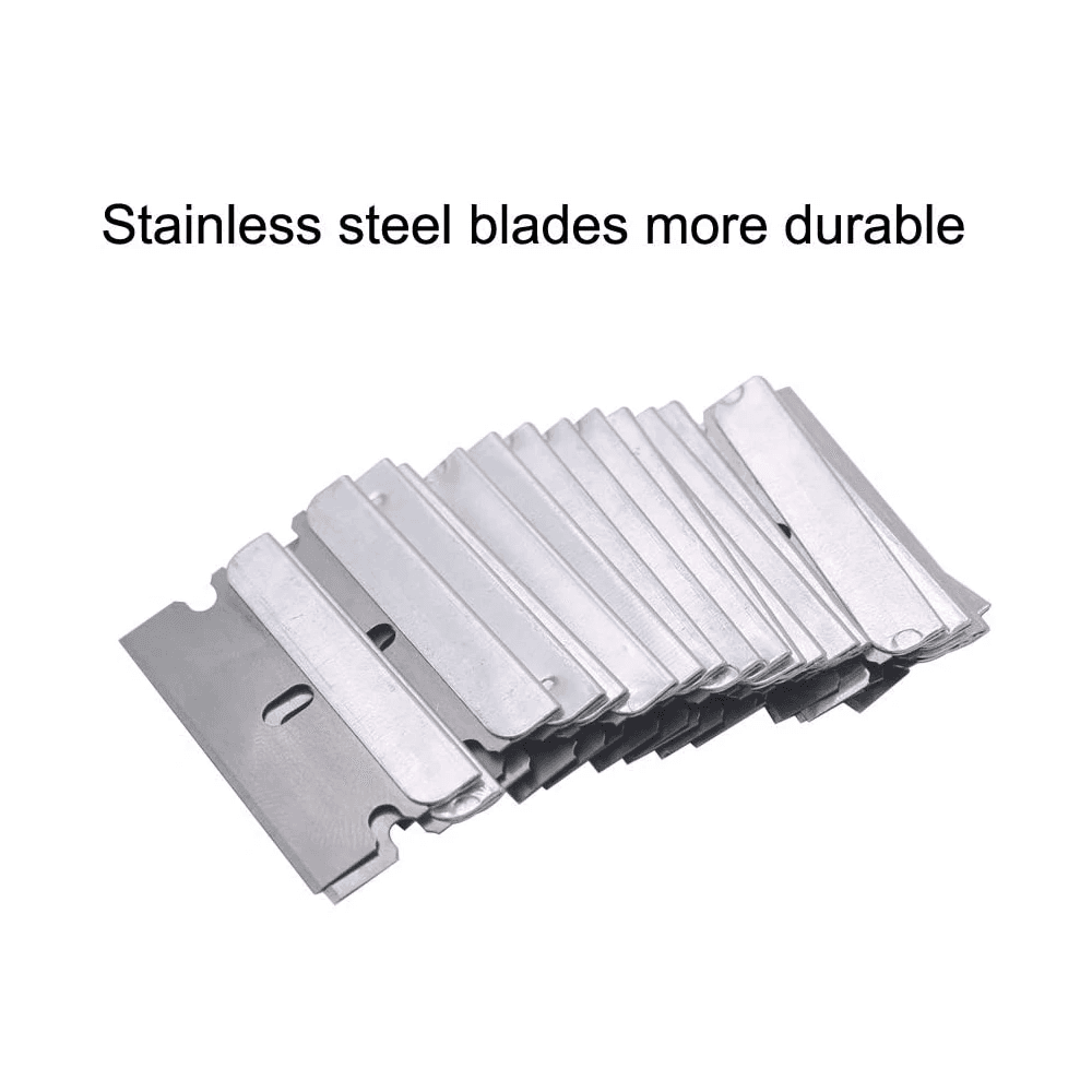 image-100 PCS Razor Blades Single Edge Extra Sharp Heat Treated Safety Knife