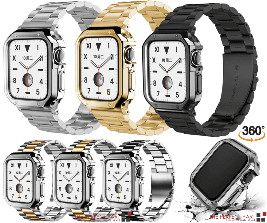 image-Stainless Steel For Apple Watch iWatch Band 8 7 6 5 4 3 2 SE