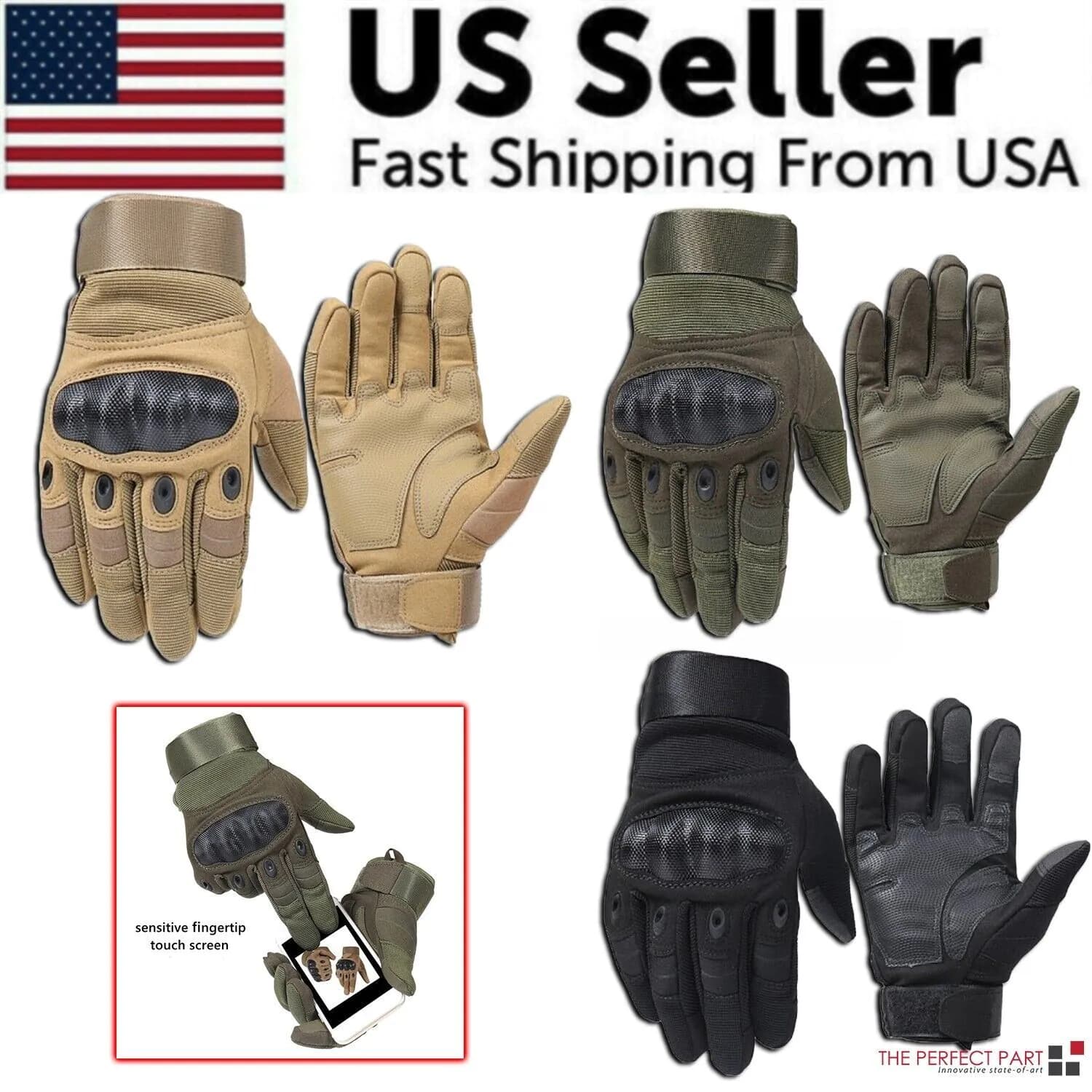 image-Tactical Motorcycle Motocross Full Finger Gloves Motorbike Riding