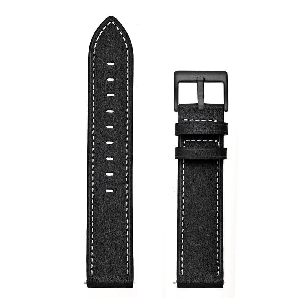 image-18mm 20mm 22mm Classic Genuine Leather Watch Band Strap Quick Release