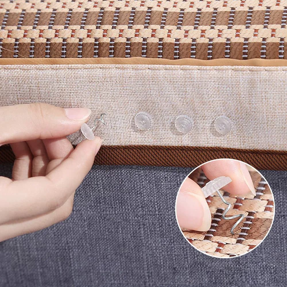 image-50 Pcs Upholstery Tacks Headliner Pins Clear Heads Twist Bed Fabric