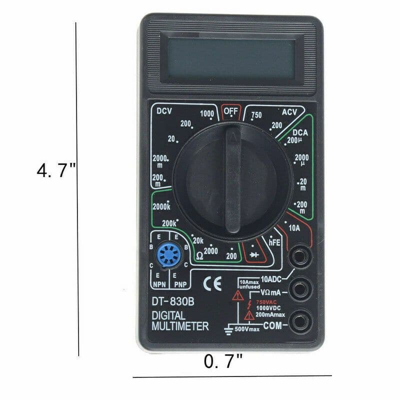 image-7 Fn Digital Multimeter AC DC Voltage Volt 10 Amp Current Resistance