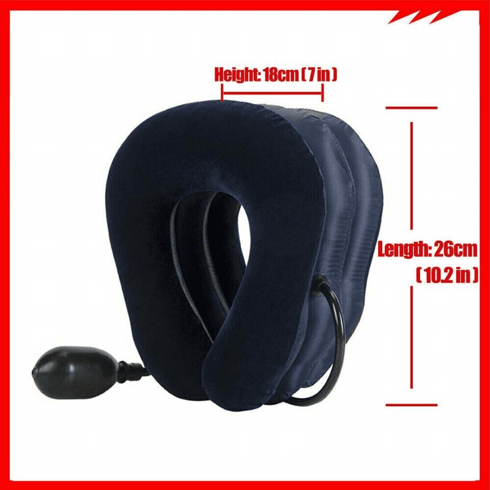 image-Cervical Neck Traction Device Collar Brace Support Pain Relief