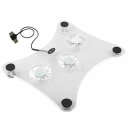 image-3 Fans USB Cooler Cooling Pad Stand LED Light Radiator For Laptop PC