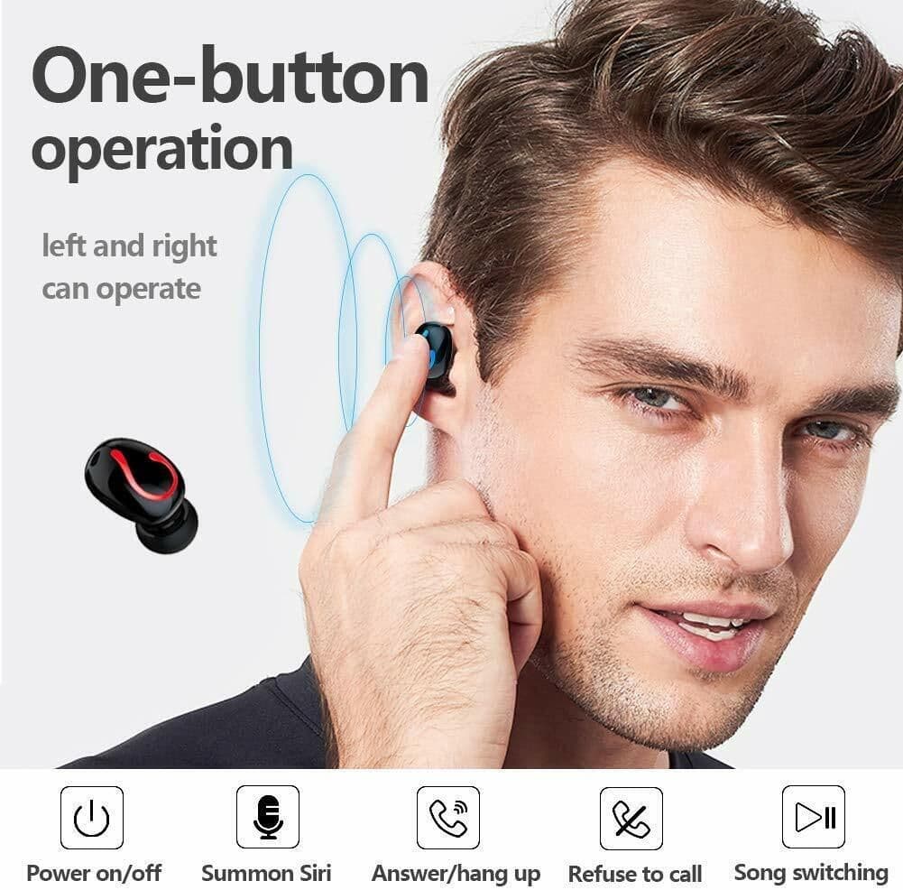 image-Bluetooth 5.1 Headset TWS Wireless Earphones Mini Earbuds Stereo
