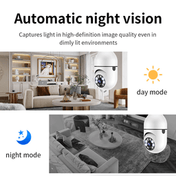 image-360° 1080P IP E27 Light Bulb Camera Wi-Fi IR Night Smart Home Wireless