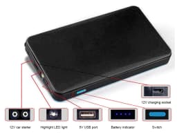 image-Portable Mini Slim 20000mAh Car Jump Starter Engine Battery Charger