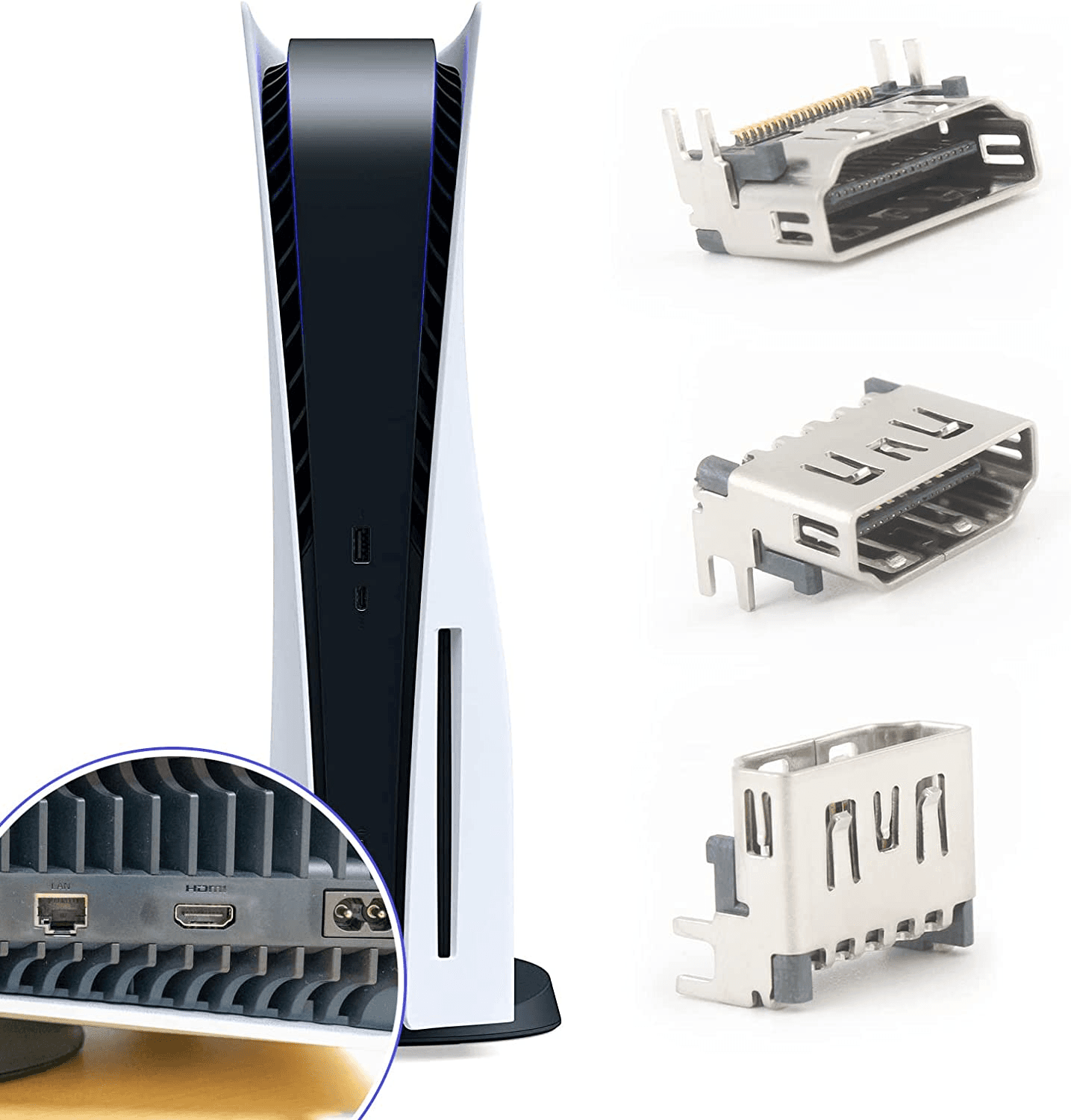 image-5 Pack OEM HDMI Port Connector Socket Replacement For Sony PlayStation