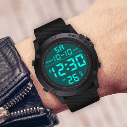 image-Waterproof Digital Sports Watch Military Tactical LED Backlight