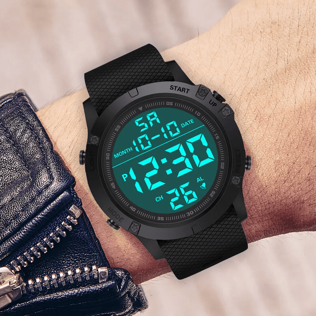image-Waterproof Digital Sports Watch Military Tactical LED Backlight