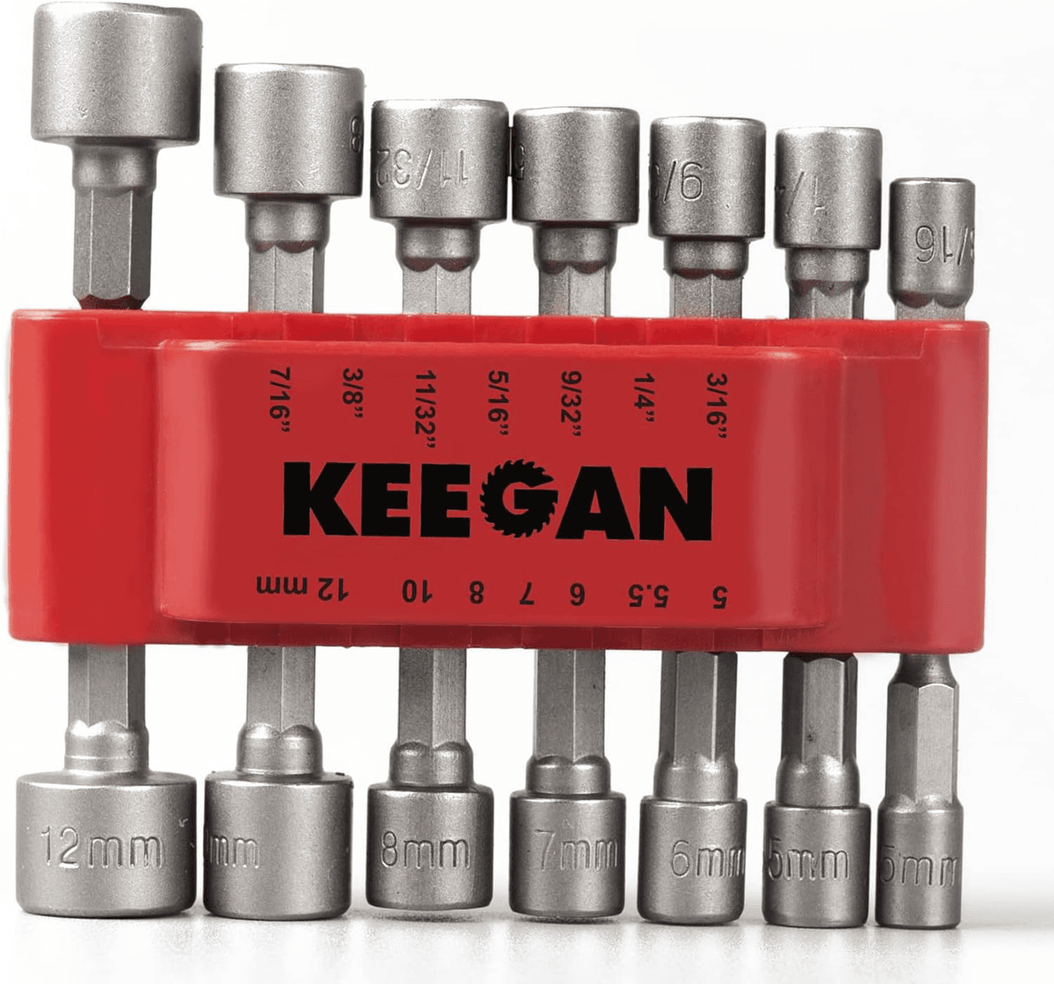 image-14 PCS Power Nut Driver Bit Set Quick Change MM & SAE Impact 1/4" Hex