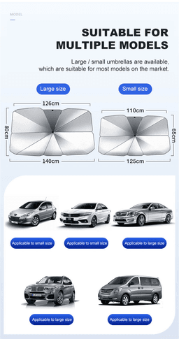 image-51" Car Windshield Sun Shade Foldable Umbrella Front Window Cover