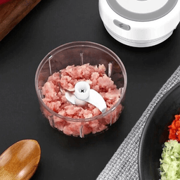image-Electric 300ML Garlic Press Chopper Chili Onion Fruits Meat Mincer