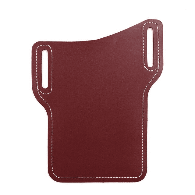image-Men Cell Phone Belt Pack Bag Loop Waist Holster Pouch Case Leather