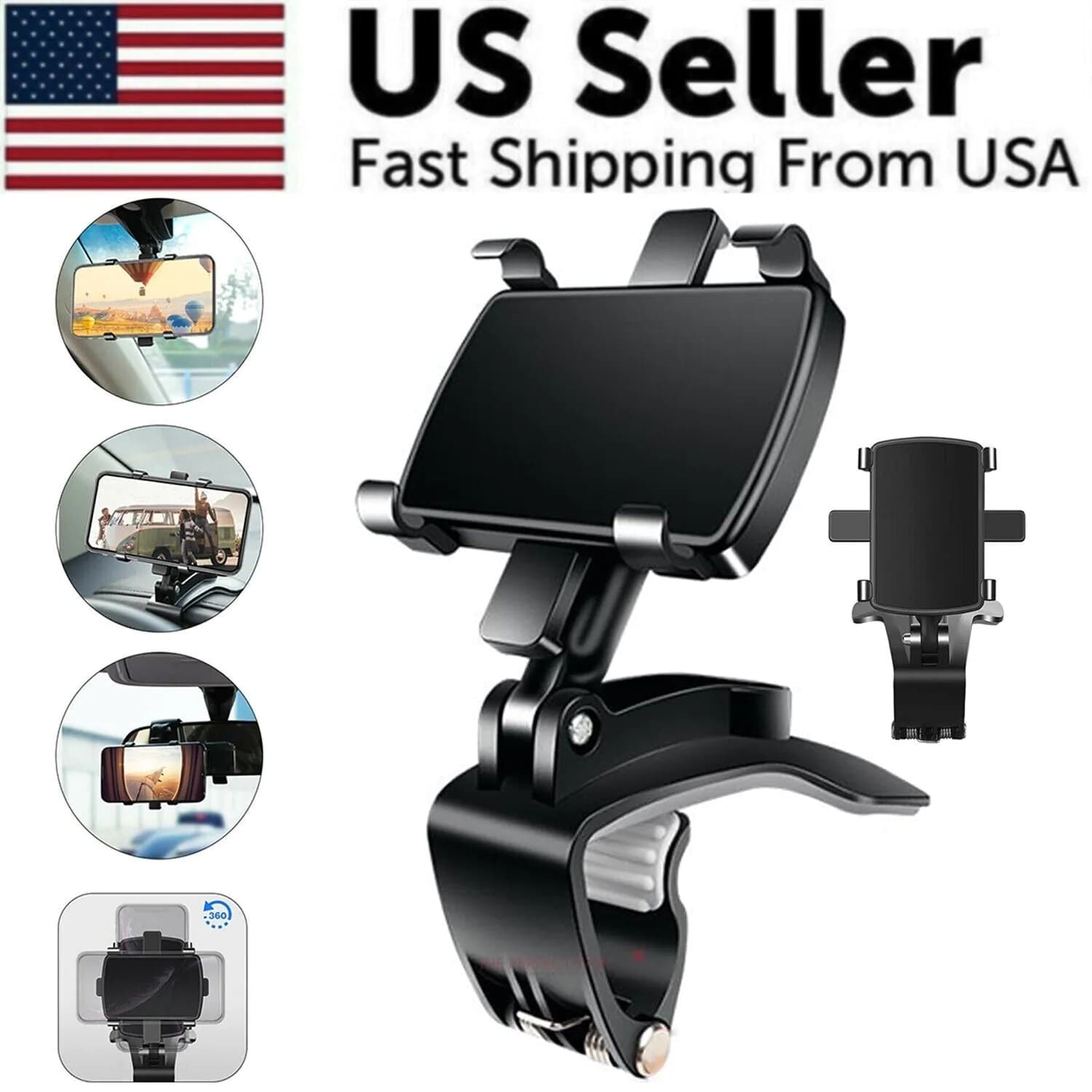 image-Universal Car Dashboard Mount Holder Stand Clamp Cradle Clip For Cell