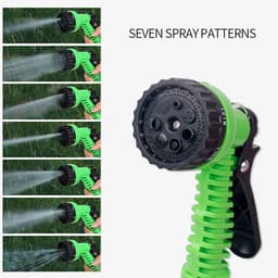 image-Expanding Expandable Flexible Garden Water Hose w Spray Nozzle 25, 50,