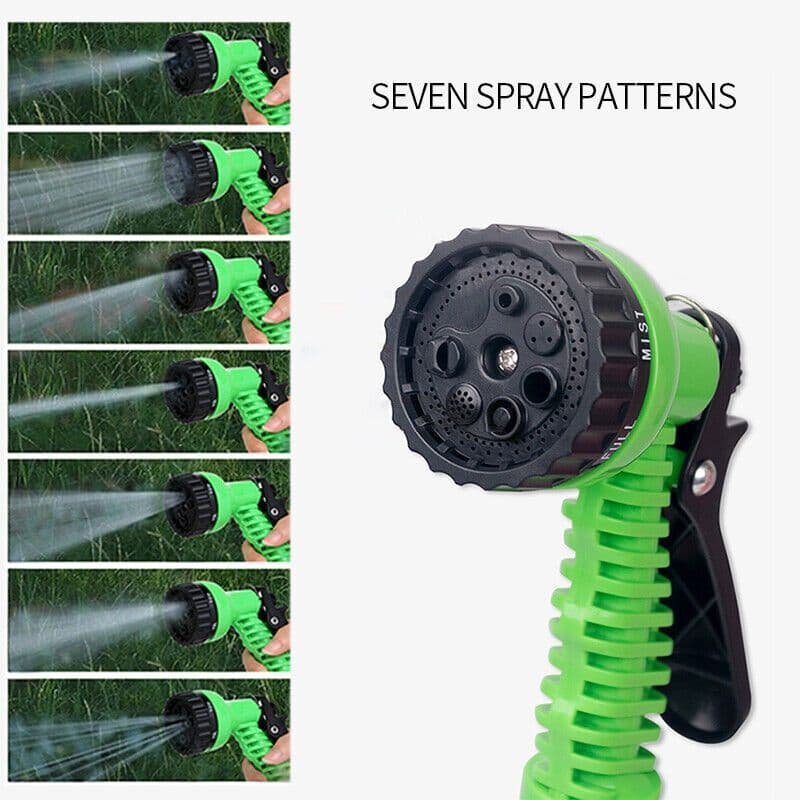 image-Expanding Expandable Flexible Garden Water Hose w Spray Nozzle 25, 50,