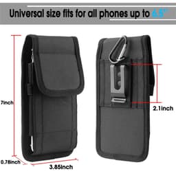 image-Vertical Cell Phone Holster Pouch Wallet Case With Belt Clip For