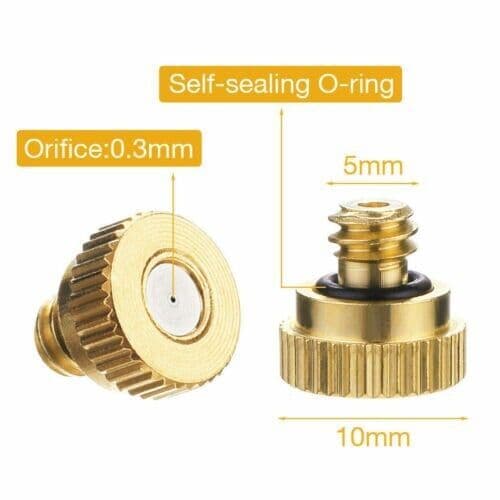 image-20x Brass Misting Nozzles Mister Sprinkler Outdoor Cooling System