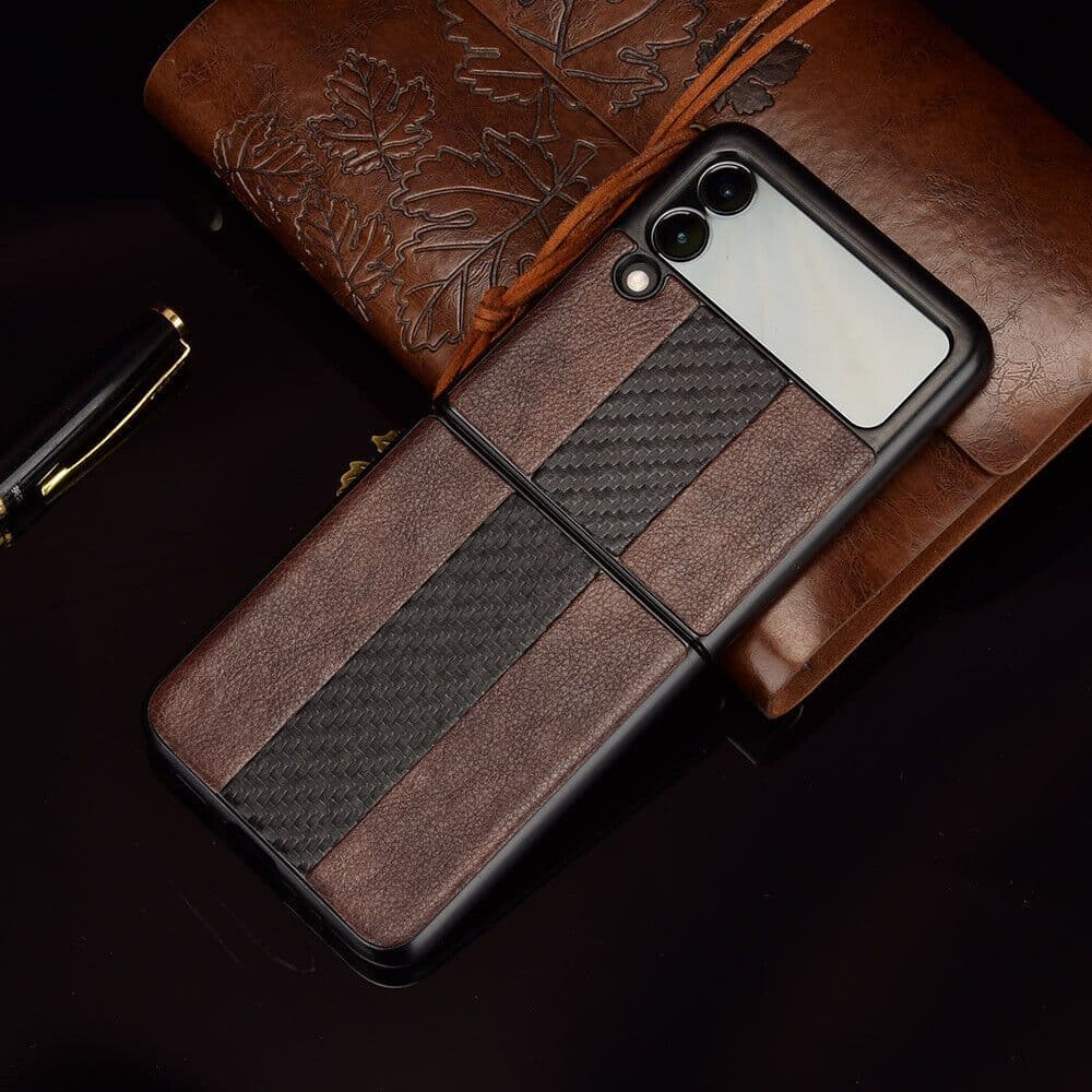 image-For Samsung Galaxy Z Flip 3 5G Slim Folding Leather Shockproof Phone