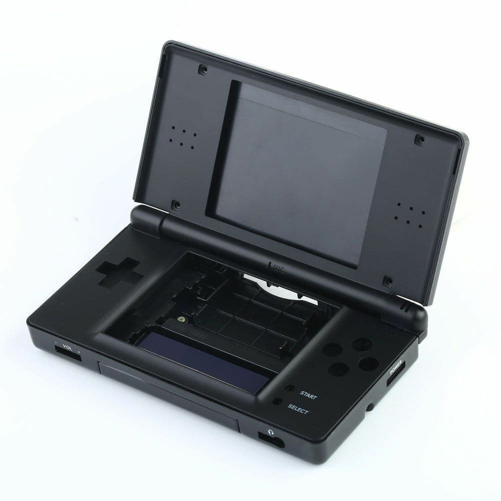 image-Full Replacement Housing Shell Screen Lens Black For OEM Nintendo DS