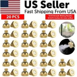 image-20x Brass Misting Nozzles Mister Sprinkler Outdoor Cooling System