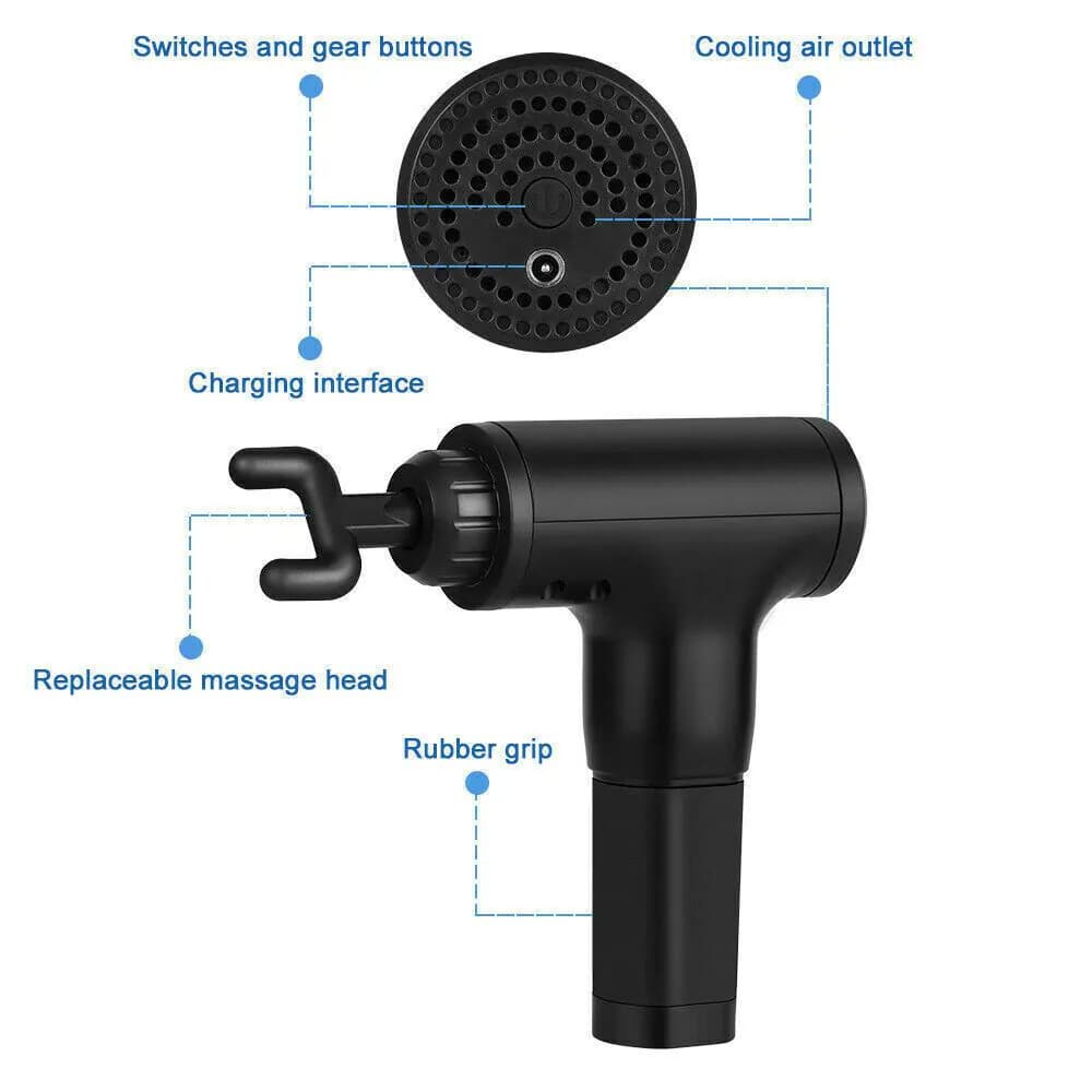 image-Massage Gun Percussion Massager Deep Tissue Muscle Vibrating Relaxing