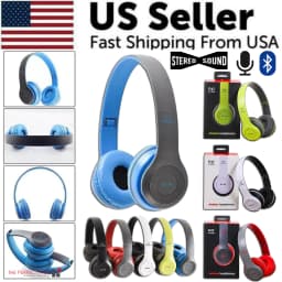 image-Wireless Bluetooth 5.0 Headphones Headset Over-Ear FM Radio MIC
