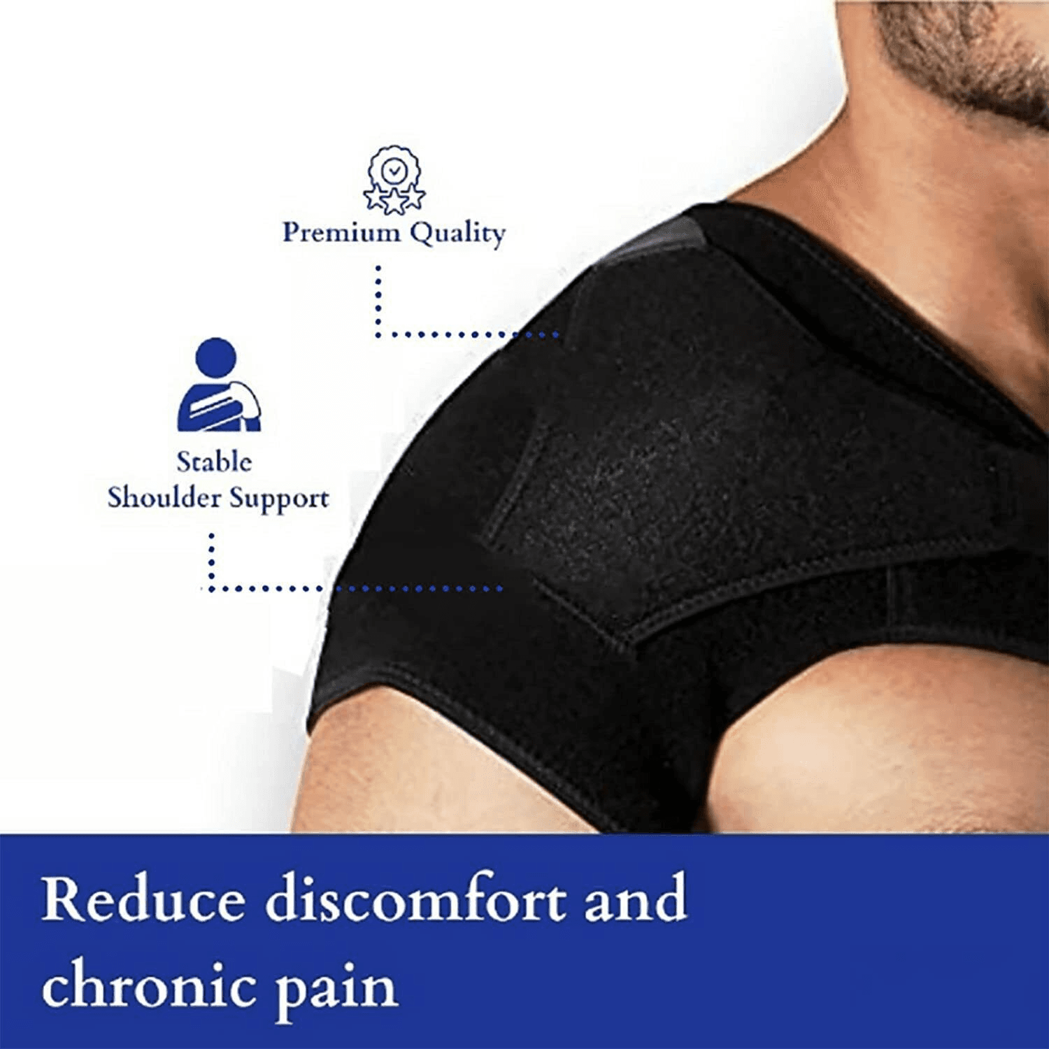 image-Shoulder Brace Support Compression Sleeve Torn Rotator Cuff AC Joint