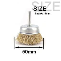image-2-Pack 3 Pcs Wire Brush Wheel Set Cup Drill Bit Rust Paint Attachment