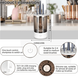 image-Automatic Brush Cleaner Electric Makeup Brush Cleaning Machine Fast