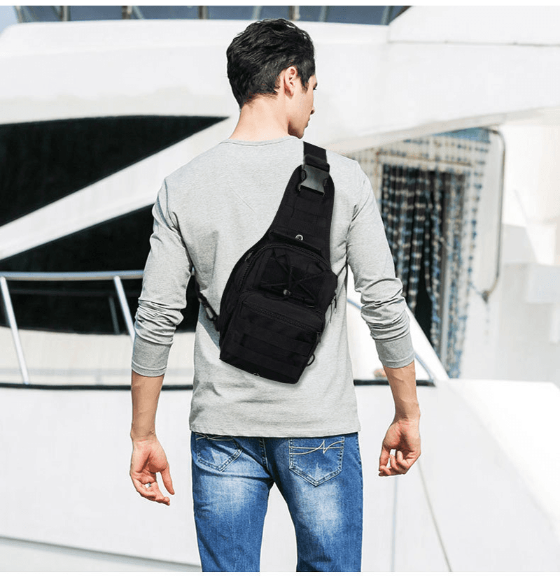 image-Mens Backpack Tactical Sling Shoulder Bag Molle Travel Chest Pack