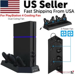 image-PS4 Cooling Station Vertical Stand 2 Controller Charging Dock For
