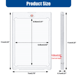 image-30 Pack Magnetic Trading Sports Card Holders 35pt One-Touch Hard UV