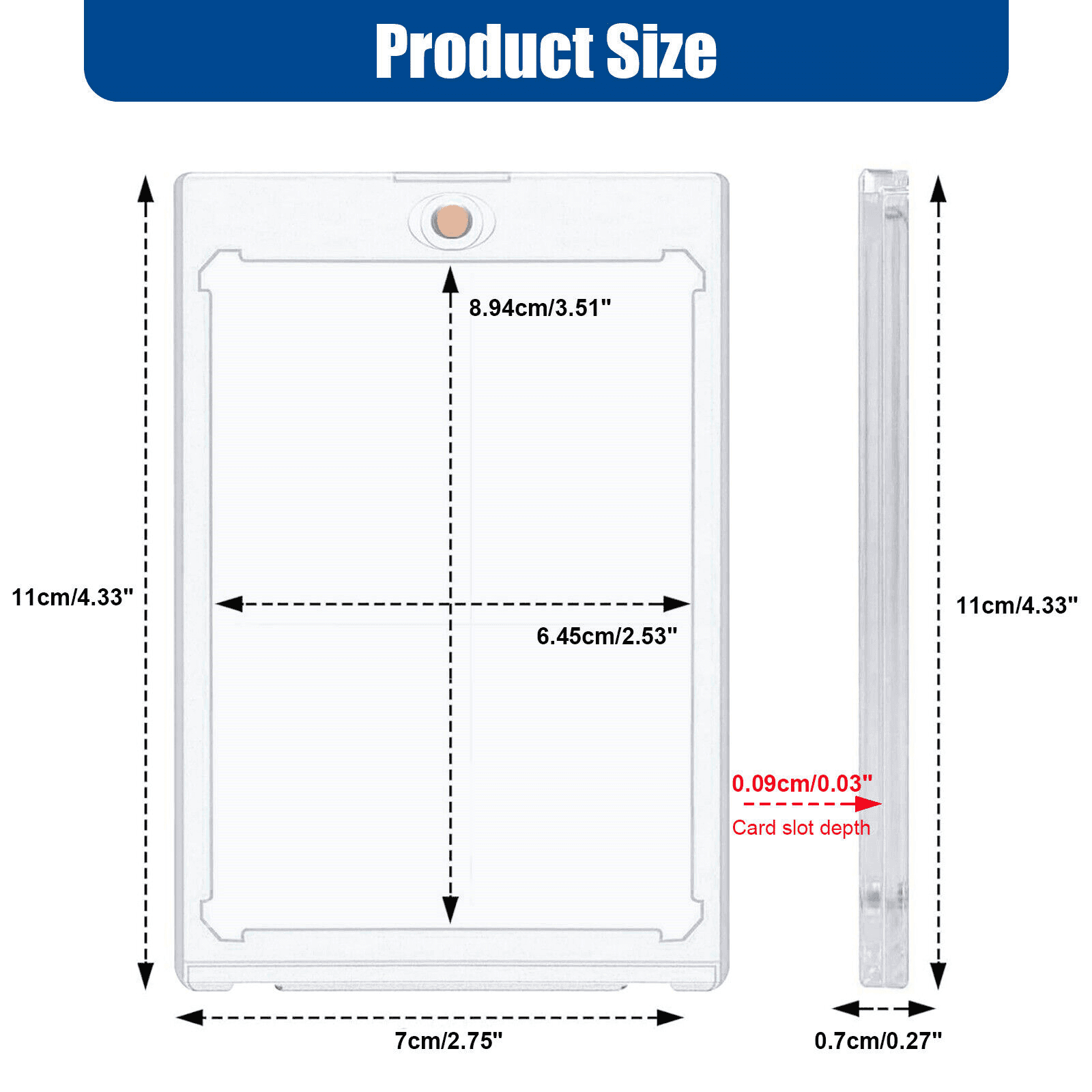 image-30 Pack Magnetic Trading Sports Card Holders 35pt One-Touch Hard UV