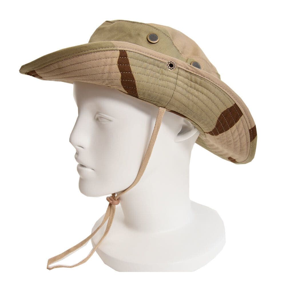 image-Boonie Bucket Hats Outdoor Fishing Hunting Wide Brim Mesh Camo Safari