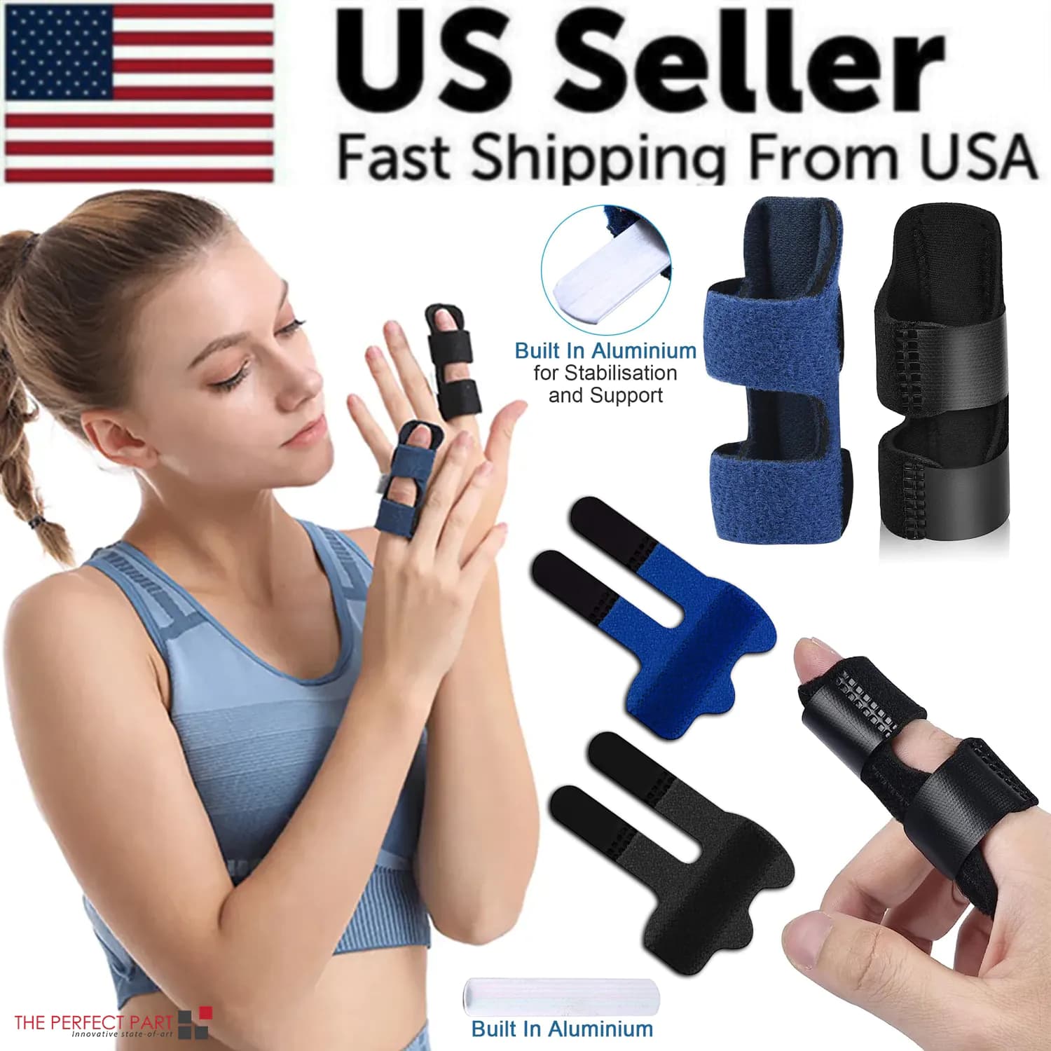 image-Adjustable Trigger Finger Splint Straightener Corrector Brace Support