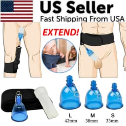 image-Male Extender Penis Stretcher Enlargement Vacuum Cup Enhancement
