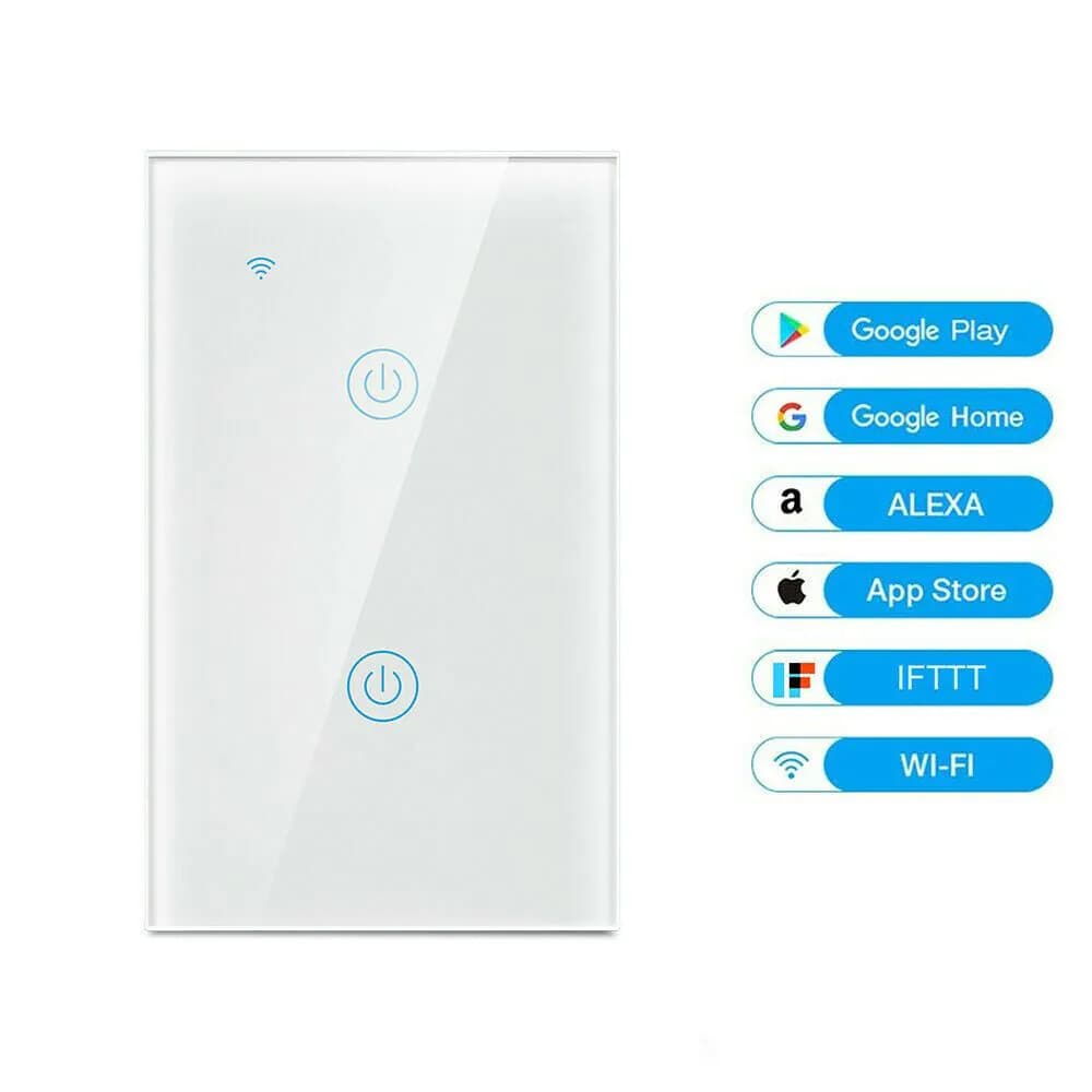 image-1/2/3/4 Gang WiFi Smart Wall Touch Light Switch Glass Panel For