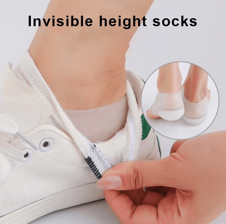 image-Concealed Footbed Enhancers Invisible Height Increase Silicone Insoles