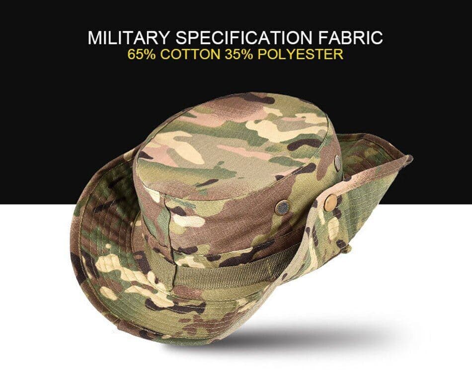 image-Boonie Bucket Hats Outdoor Fishing Hunting Wide Brim Mesh Camo Safari