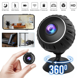 image-Mini Hidden Spy Nanny Camera Wireless Nanny Cam WiFi Home Security HD