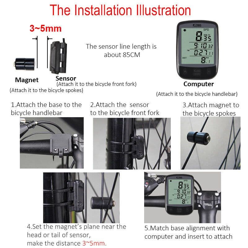 image-Bike Bicycle Speedometer Cycle Digital Odometer Computer Waterproof