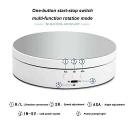 image-360° Electric Motorized Rotating Display Stand Jewelry Photography