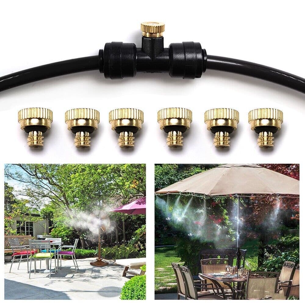 image-20x Brass Misting Nozzles Mister Sprinkler Outdoor Cooling System